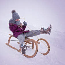 Sáňky do autobusu a metra? Jasně!