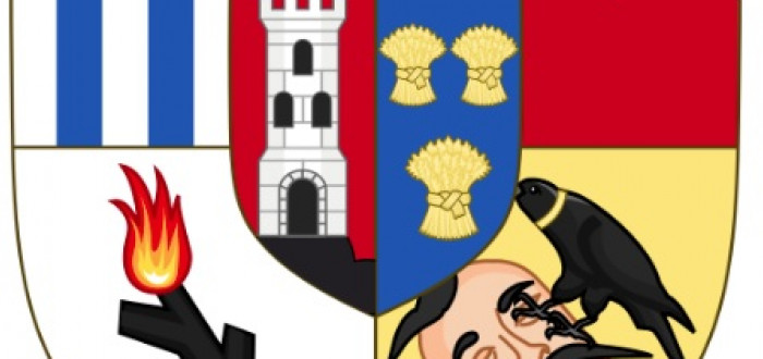 Marie Justina se dobře provdala do rodu Schwarzenbergů. Na obrázku je erb orlické větve tohoto rodu do roku 1918